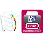 ELBA Mylarkarton-Register, Zahlen, DIN A4, farbig, 12-teilig 1-12, farbige Taben, aus strapazierfähigem Mylar-Karton - (M568587)