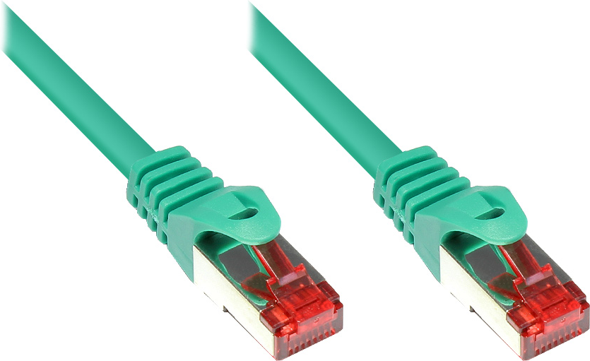 RNS® Patchkabel mit Rastnasenschutz, Cat. 6, S/FTP, PiMF, PVC, 250MHz, grün, 30m, Good Connections (8060-300G)