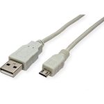 STANDARD USB 2.0 Kabel, USB A ST - Micro USB B ST, 3 m (S3153)