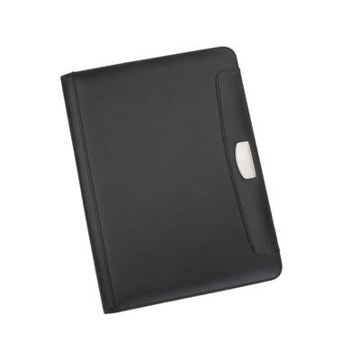 Alassio Schreibmappe "MARES I", DIN A4, FINEtouchLederimitat Taschenrechner, Block, Visitenkartenfach, Stiftschlaufe (96086-1)