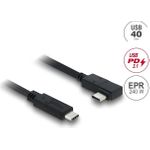 Delock Koaxiales USB 40 Gbps Kabel gewinkelt links rechts PD 3.1 240 W 1 (81710)