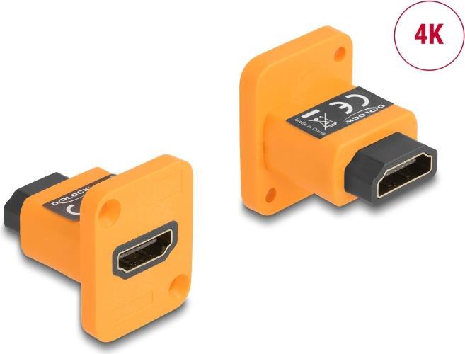 DELOCK D-Typ Modul HDMI-A Buchse zu Buchse 4K orange