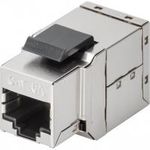Wentronic Goobay CAT 6a KeyStone 2x RJ45 Modularkupplung, STP geschirmt - Kupplung zum Verbinden von zwei konf. Netzwerkkabeln (90866)