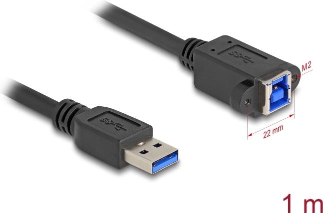 Delock 80485 USB 3.0 Kabel A Stecker auf B Buchse 1.0 m (80485)