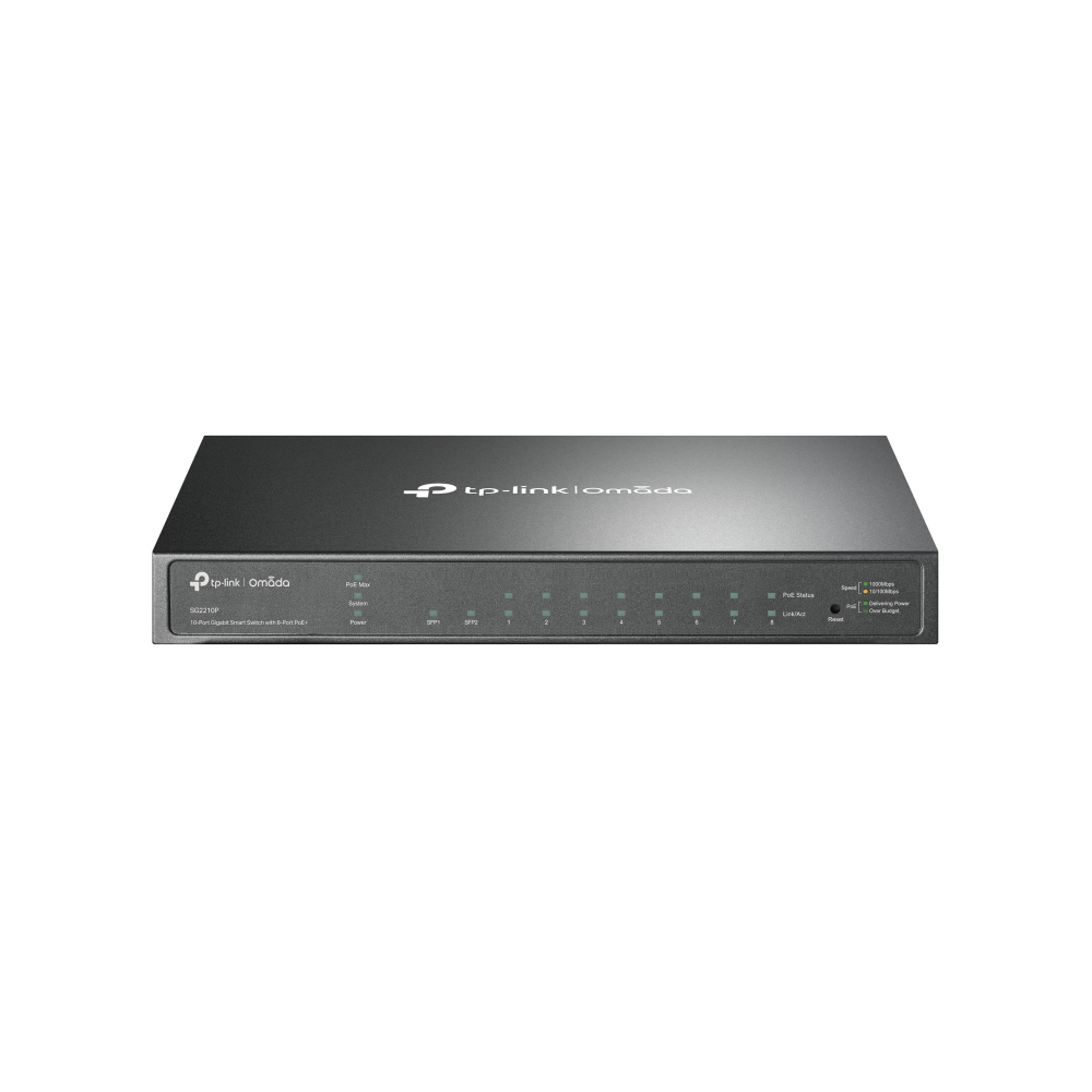 TP-Link Omada SG2210P Managed 8-Port Gigabit PoE Switch Schwarz