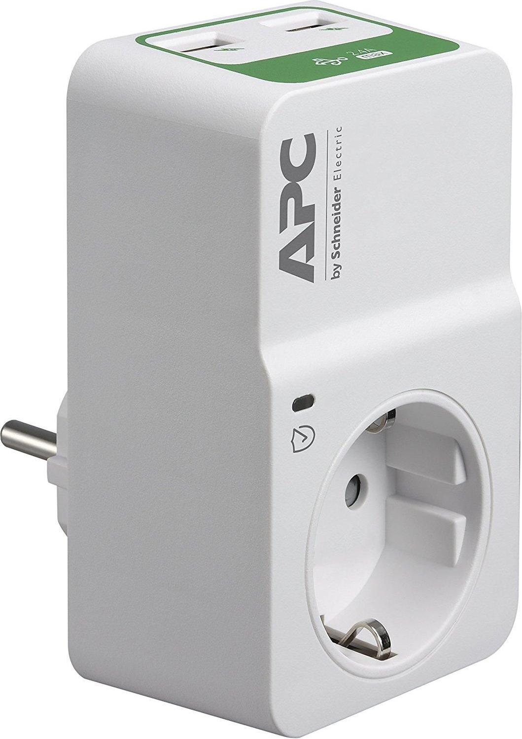 APC Essential SurgeArrest PM1WU2-GR Überspannungsschutz 1-fach 230 V Weiß