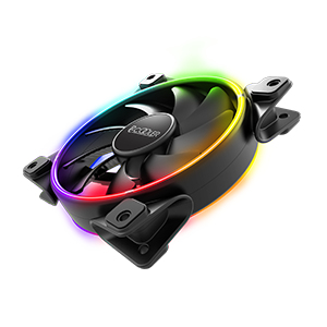 PCCOOLER CORONA-RGB 120 mm Gehäuselüfter RGB Schwarz, Mehrfarbig