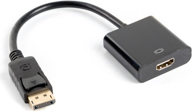 Lanberg AD-0009-BK Kabelschnittstellen-/Gender-Adapter Displayport HDMI Schwarz (AD-0009-BK)