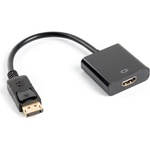 Lanberg AD-0009-BK Kabelschnittstellen-/Gender-Adapter Displayport HDMI Schwarz (AD-0009-BK)