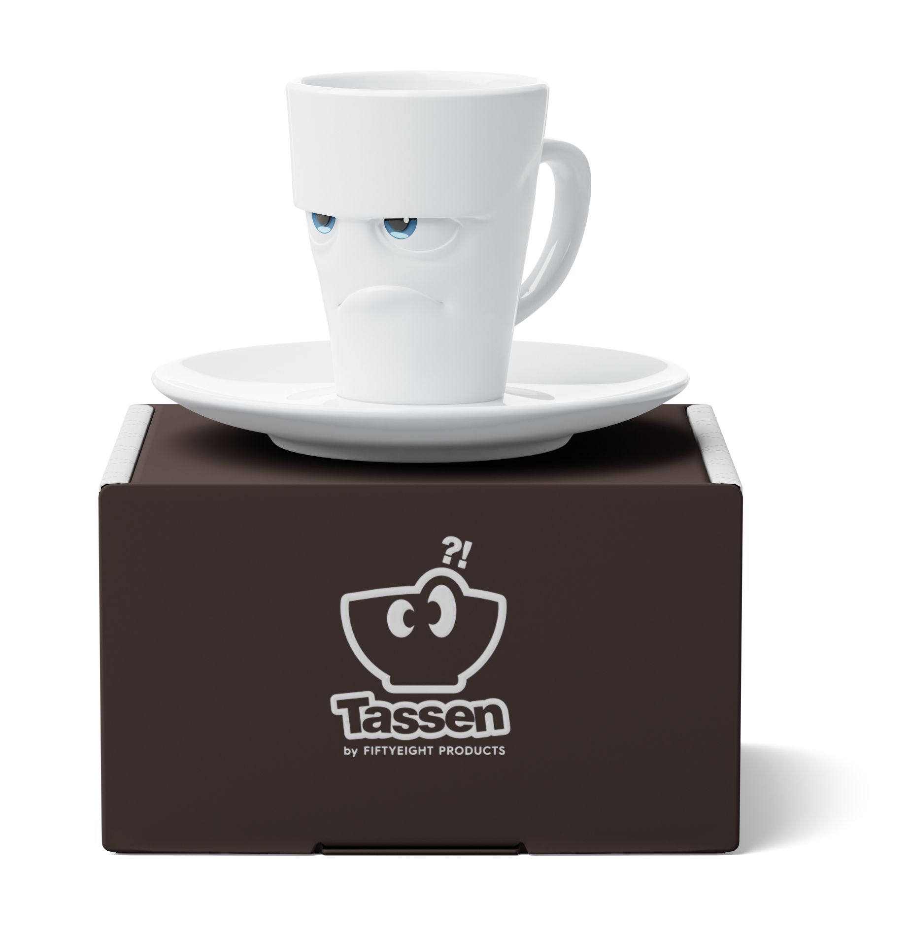 FIFTYEIGHT PRODUCTS Espresso Mug mit Henkel 80 ml Grummelig Weiß