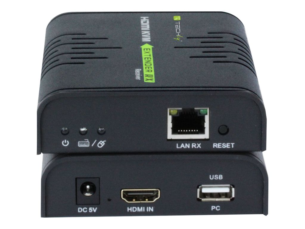 Techly TECHly 120m HDMI KVM Extender über Netzwerkkabel Schwarz