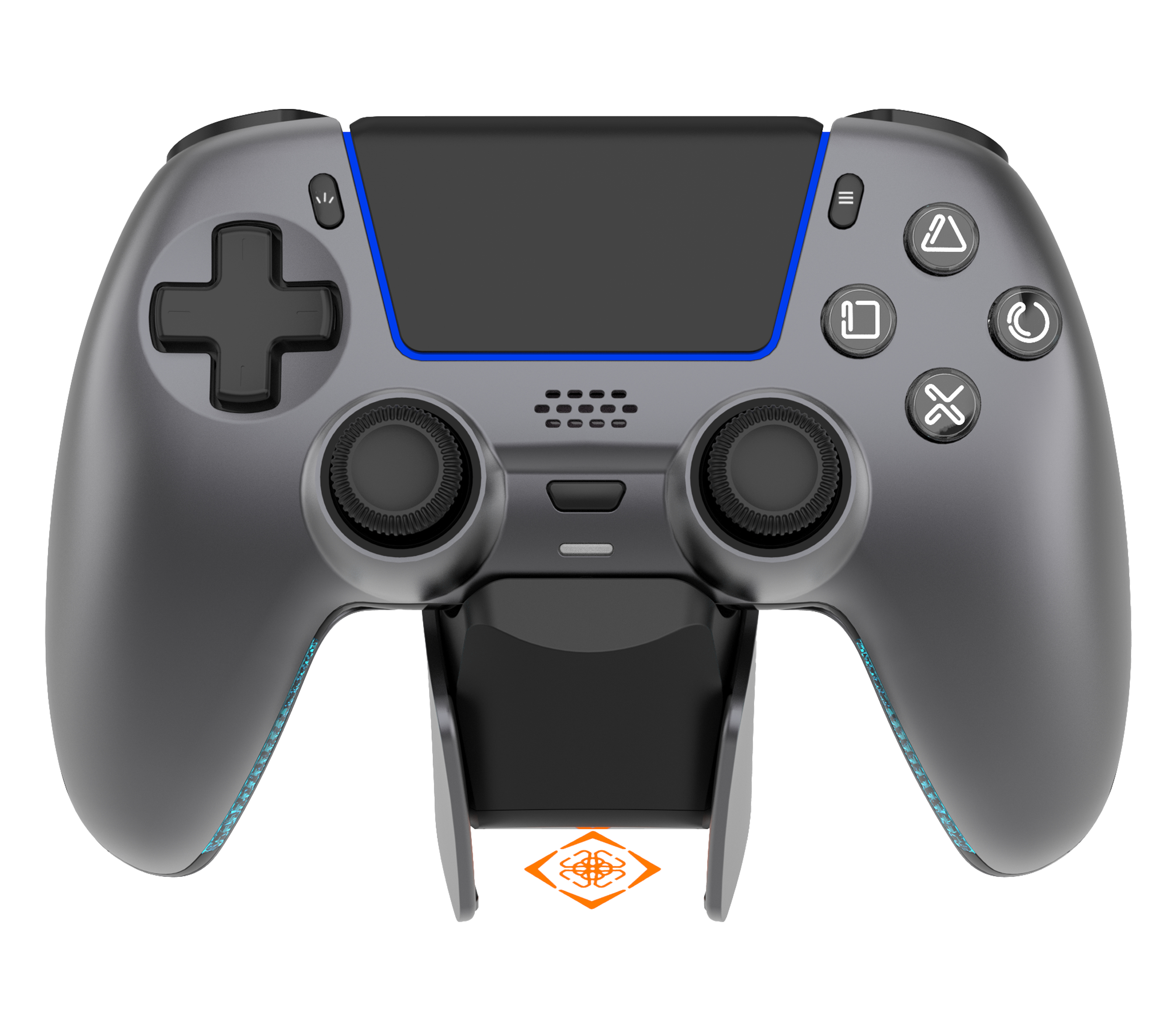 Deltaco Gaming GAM-199 Wireless Gamepad für PS5 mit Ladestation Stahlgrau