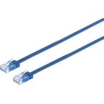 S/CONN maximum connectivity Netzwerkkabel-Patchkabel-Flachkabel, Flat U/UTP cat. 6, slim, blau, 1,0m (75711-SLB)