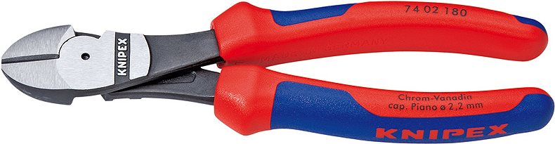 Knipex 74 02 200 Werkstatt Kraft-Seitenschneider mit Facette 200 mm
