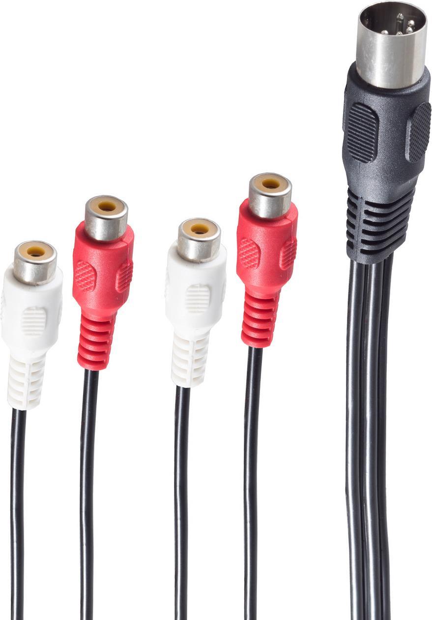 shiverpeaks BS10231 Audio-Kabel 0,2 m DIN (5-pin) 4 x RCA Schwarz (BS10231)