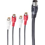 shiverpeaks BS10231 Audio-Kabel 0,2 m DIN (5-pin) 4 x RCA Schwarz (BS10231)