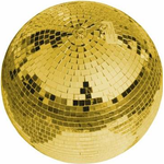 Eurolite Spiegelkugel 30cm gold Discokugel (50120035)
