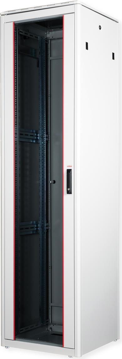 ROLINE 19 Zoll Netzwerkschrank Pro 47 HE 600x600 BxT Glastür grau (26.21.0068)