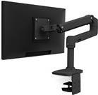 ERGOTRON LX Monitor Arm in Schwarz - Monitor Tischhalterung mit patentierter CF-Technologie für Bildschirme bis 86,40cm (34") und 3,2-11,3 kg, VESA Standard