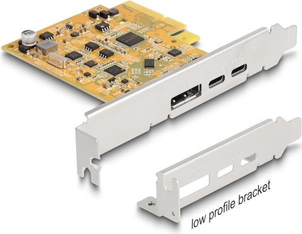 Delock PCI Express x4 Karte zu 1 x extern USB Type-C 10 Gbps Buchse+ 1 - Digital/Daten (90161)