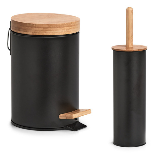 Zeller Kosmetikeimer 3 l Bambus, Schwarz