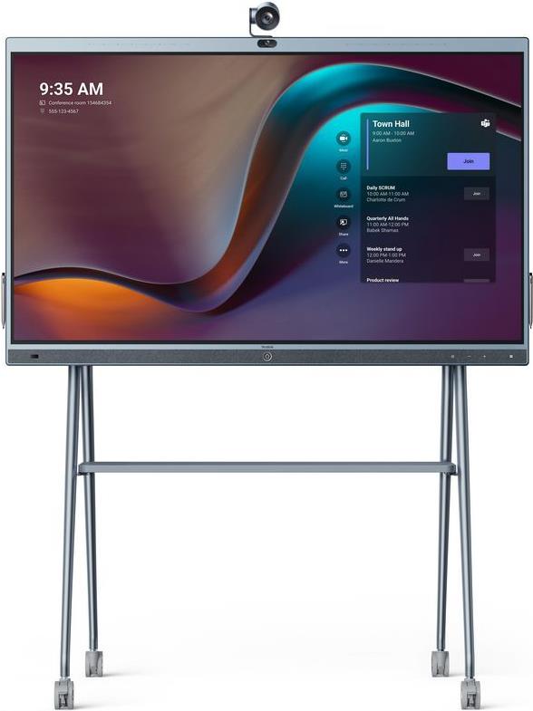 Yealink Meetingboard Interactive Flat Wi-Fi 4K Ultra Hd Black Touchscreen Built-In Processor Android 10 (MB65-A001)