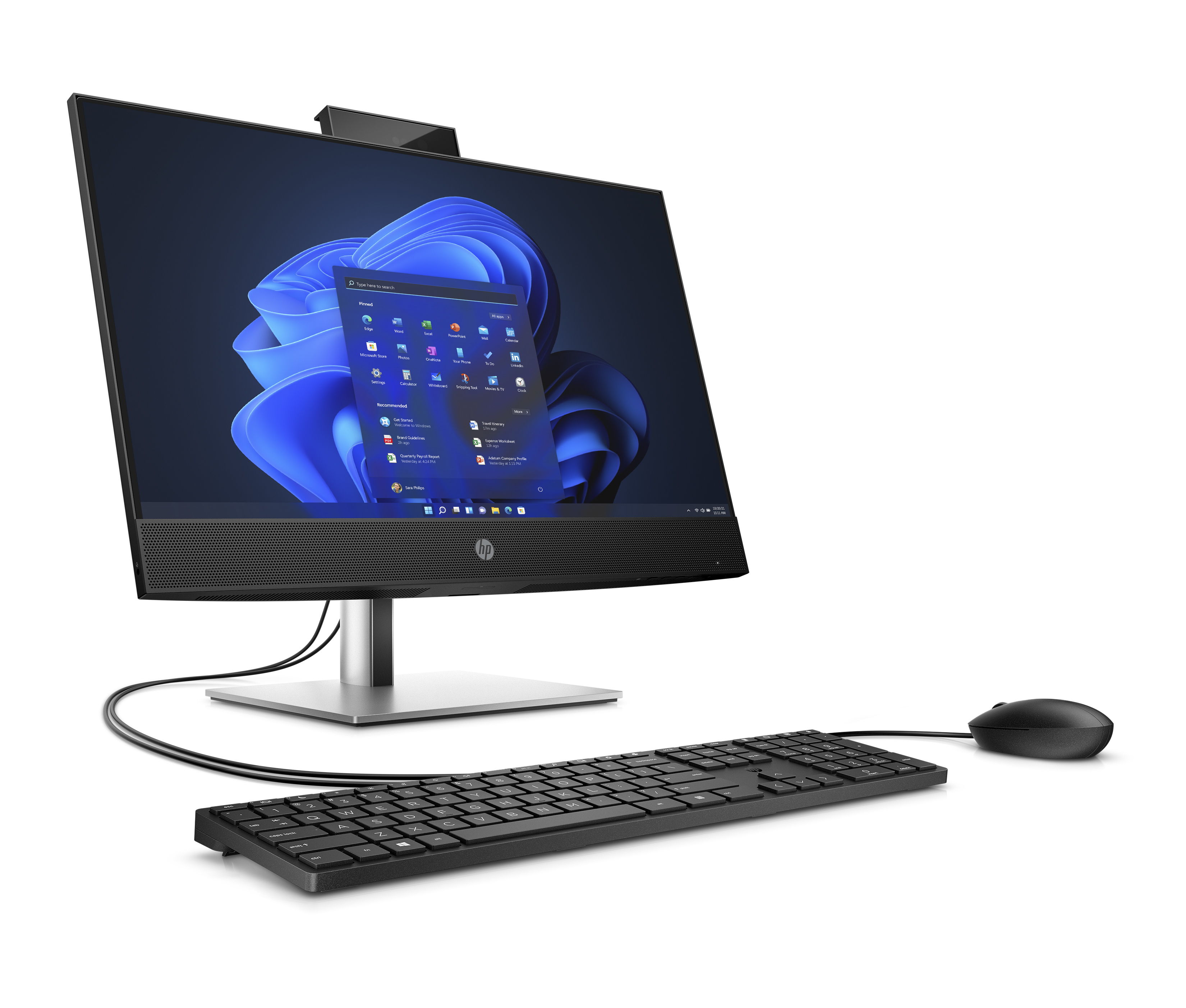 HP ProOne 440 G9 23,8" Touch All-in-One Intel Core i3-13100T 16 GB RAM 512 GB SSD Schwarz, Silber