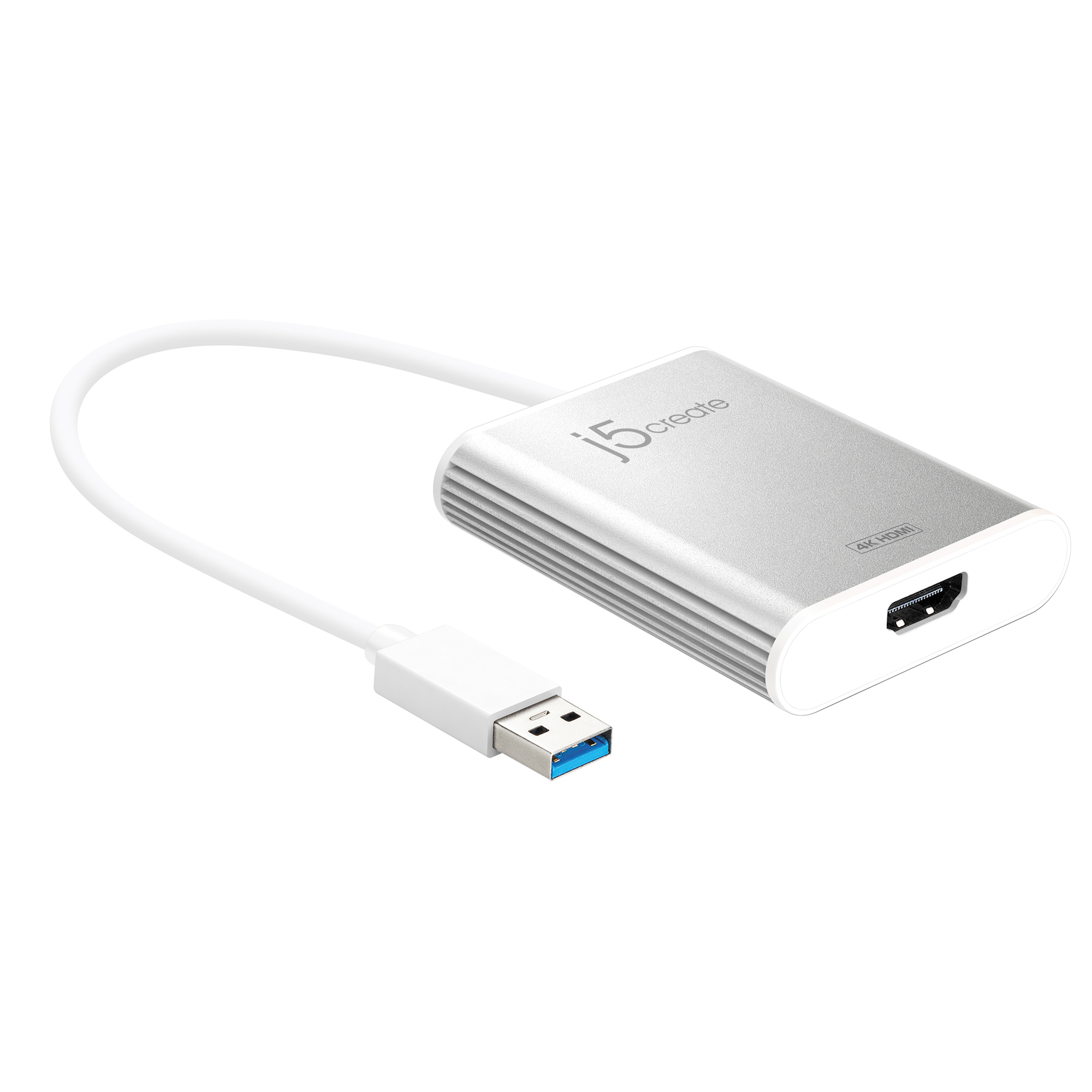 j5create JUA354-N USB 3.0 zu 4K HDMI Display Adapter Silber