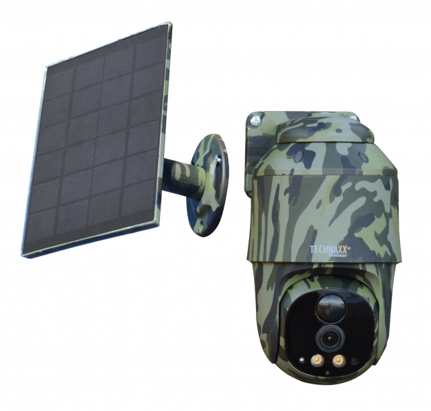 Technaxx Überwachungsset 4G PT Dome TX-290 mit Solarmodul 4 MP Schwarz, Grün