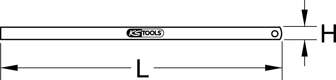 KS TOOLS Flexibler Stahlmaßstab, 250mm (300.0103)