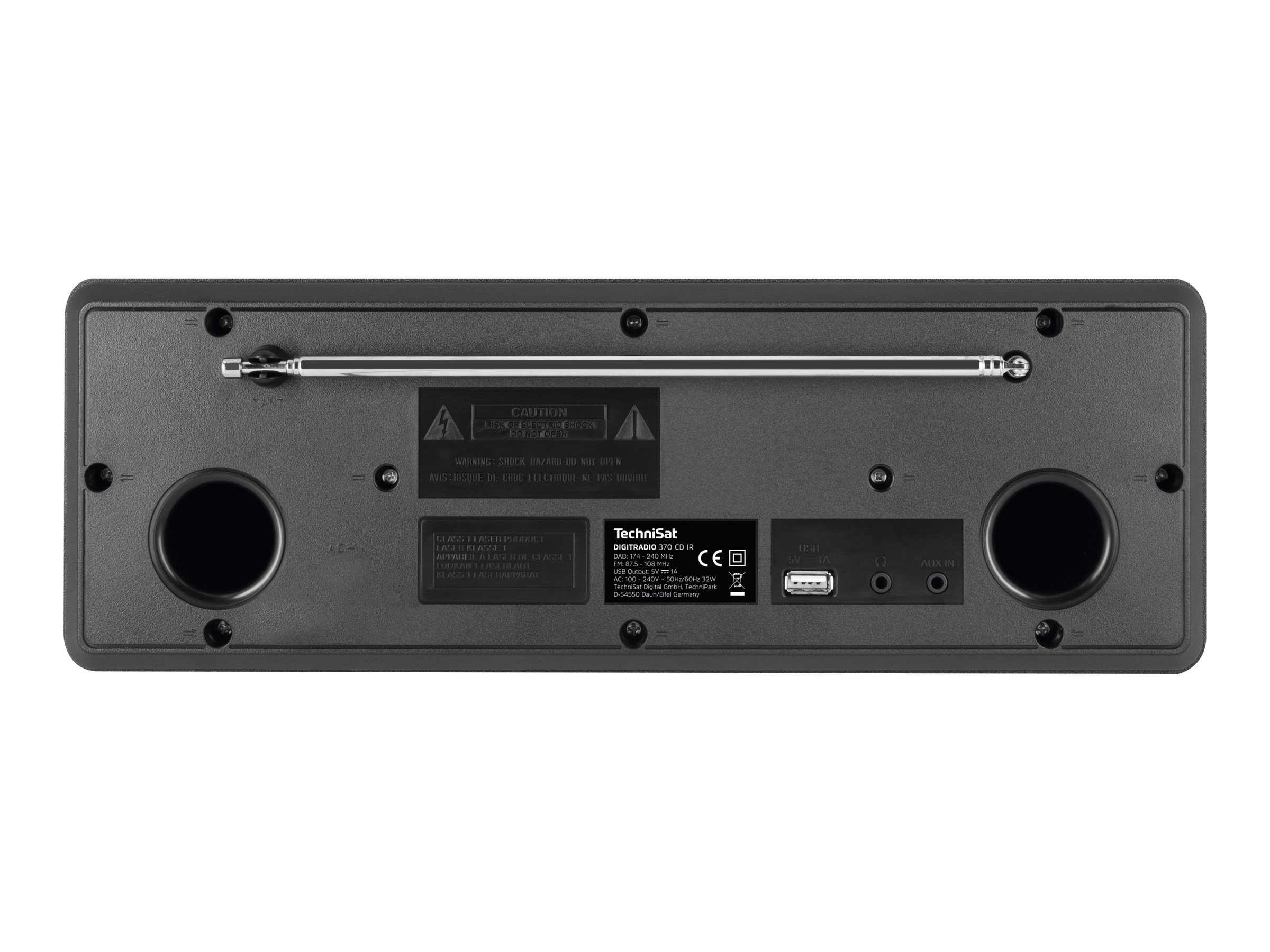TechniSat DigitRadio 370 CD IR Tischradio DAB+/UKW/Internetradio mit CD-Player Schwarz