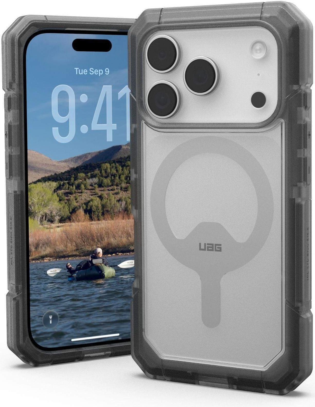UAG Urban Armor Gear Trooper MagSafe Case | Apple iPhone 17 Pro | ash (grau)/transparent | 114521114G31 (114521114G31)
