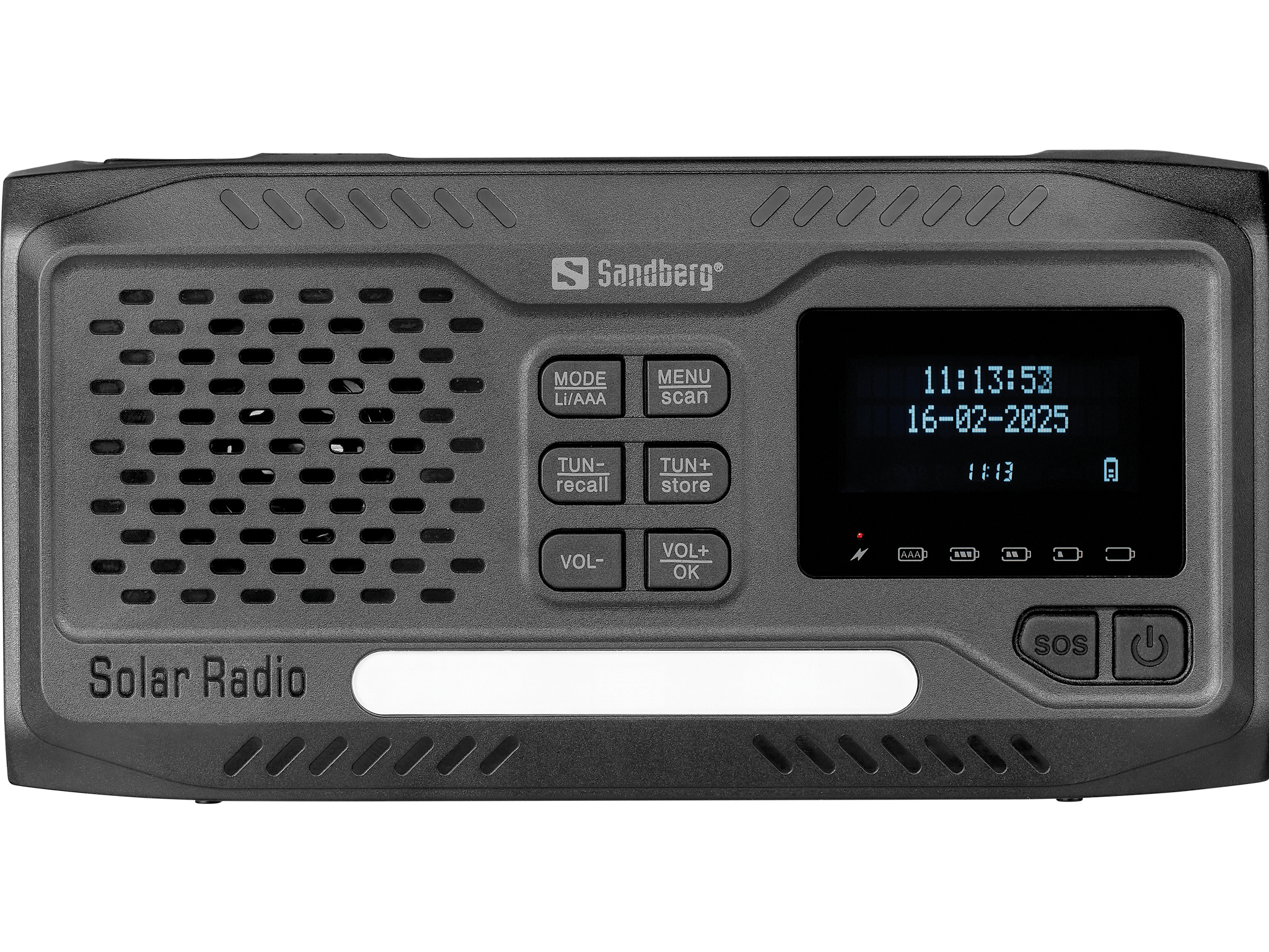 Sandberg Survivor Radio All-in-1 4500 Tragbares DAB+/FM-Radio Schwarz