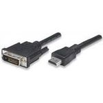HDMI zu DVI-D Anschlusskabel, schwarz, 10 m Hersteller: Techly (ICOC-HDMI-D-100)
