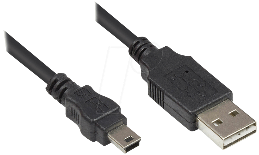 Alcasa 3310-EU005 USB Kabel 0,5 m USB 2.0 USB A Mini-USB B Schwarz (3310-EU005)