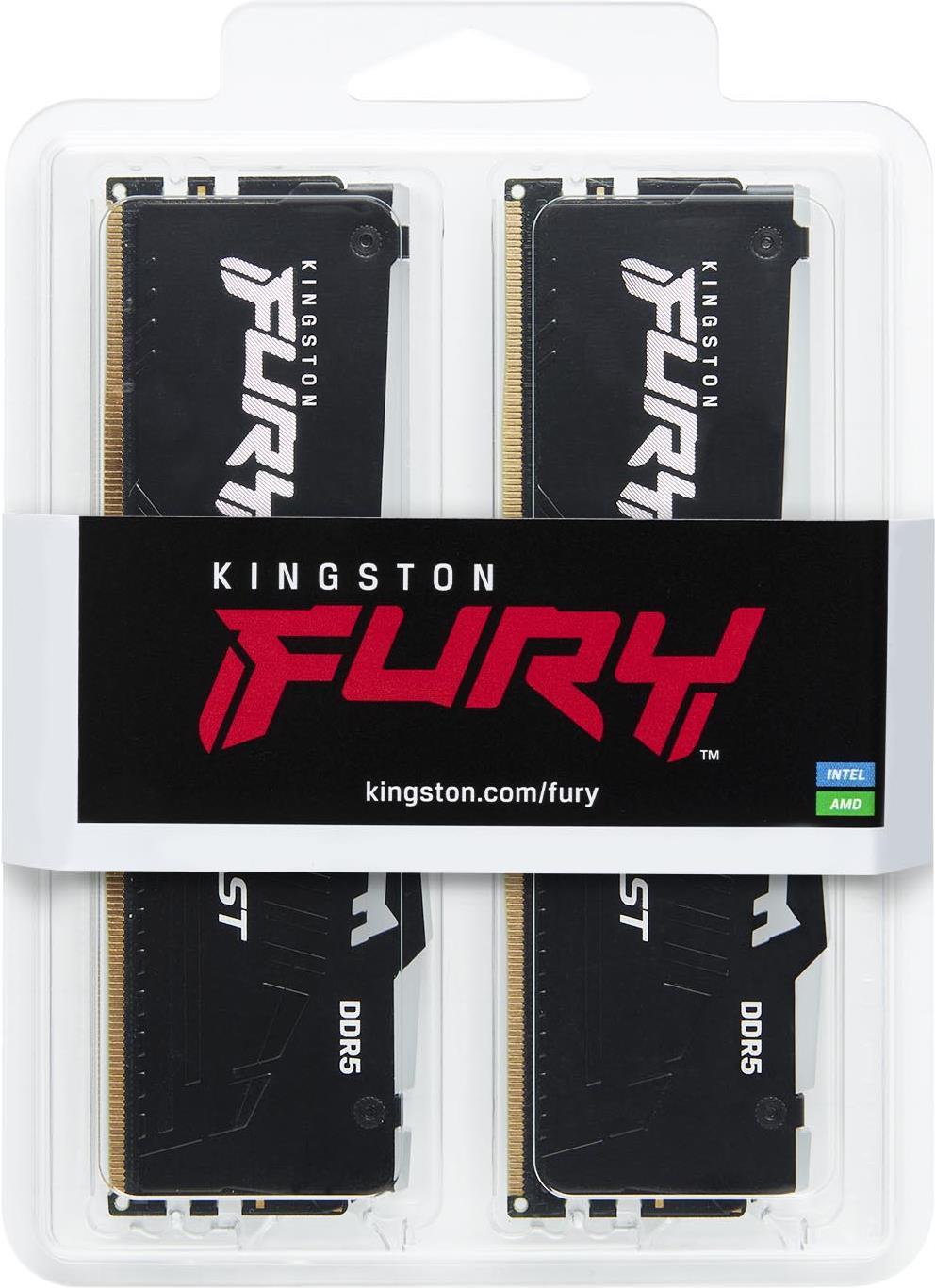 Kingston Technology FURY Beast RGB Speichermodul 64 GB 2 x 32 GB DDR5 6000 MHz (KF560C40BBAK2-64)