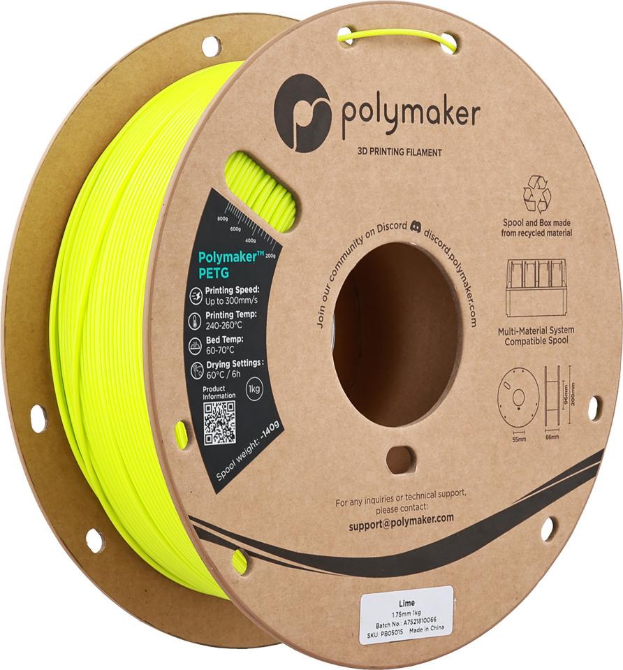PETG 1,75mm LIME 1kg POLYMAKER 3D FILAMENT (PB05015)