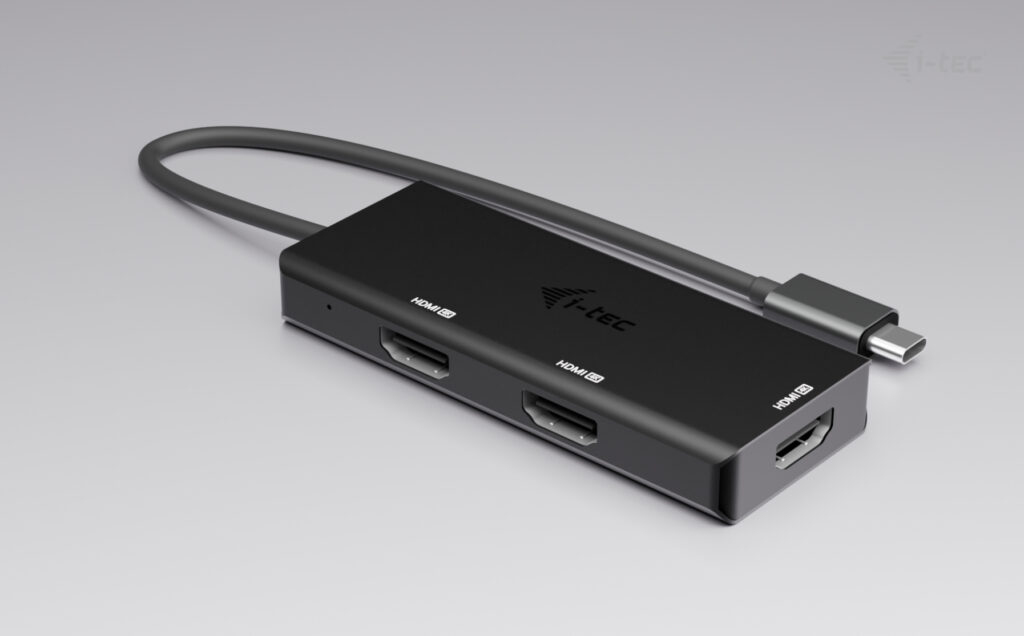 i-tec USB-C Triple Display Docking Station mit 3 x HDMI und 100 W Power Delivery Schwarz