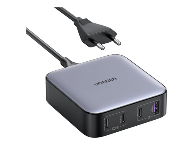 Ugreen Nexode 90928 Desktop-Netzteil GaN 100W 3x USB-C 1x USB-A Grau, Schwarz