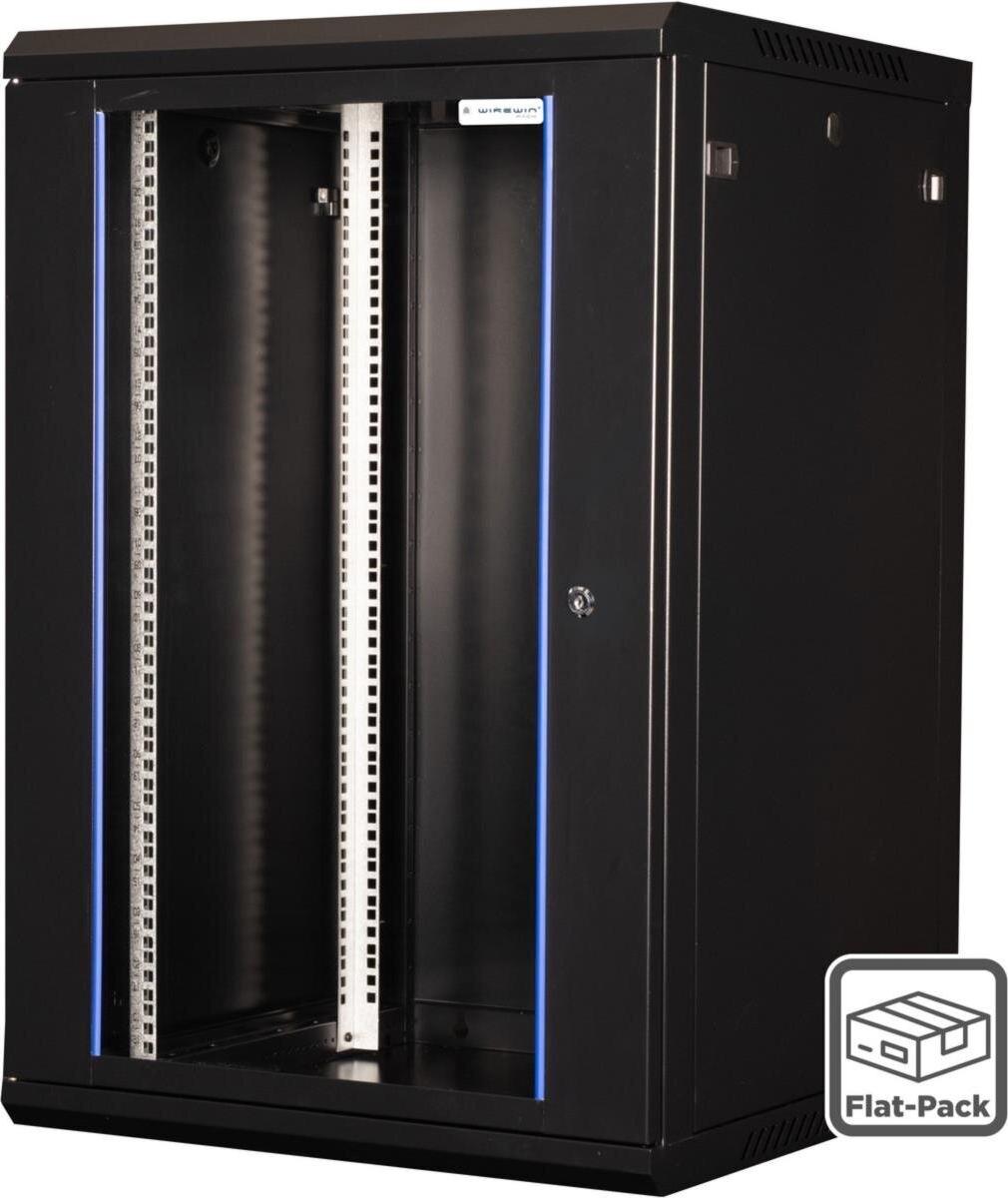 Wirewin 19\" Wandschrank, einteilig, Pro 3nd Generation, Flat-Pack, 600x600mm, schwarz Schränke (WCAB PS3 600X600X12U B FP)