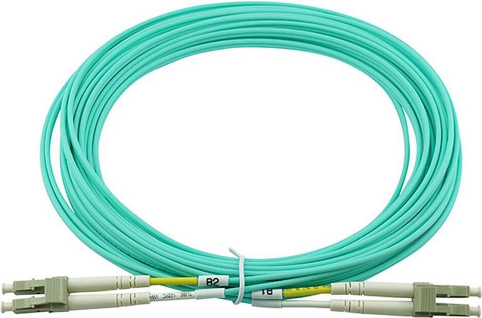 Kompatibles HPE AJ833A BlueOptics Duplex LWL Patchkabel, LC-UPC/LC-UPC beige, 0.5 Meter, Multimode, G50/125µm OM3, Eingangsdämpfung: unter 0.2dB, Markenfaser, Keramik Ferrule, inkl. Messprotokoll (AJ833A-BO)