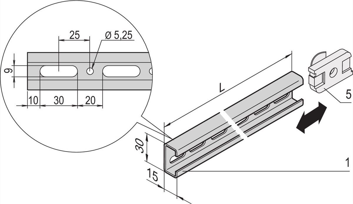 SCHROFF C-RAIL F.600W CABINET 450L 4X - Rack-Zubehör (22114455)