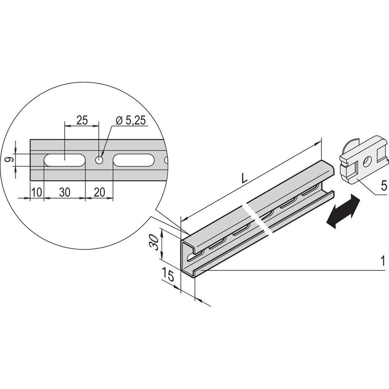 SCHROFF C-RAIL F.600W CABINET 450L 4X Rack-Zubehör 22114455