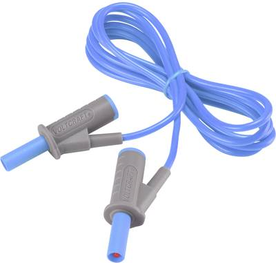 VOLTCRAFT Hochflexible Sicherheits-Messleitung [Lamellenstecker 4 mm - Lamellenstecker 4 mm] 1.5 m Blau MSB-501 10 A (VC-8063430)