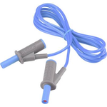 VOLTCRAFT Hochflexible Sicherheits-Messleitung [Lamellenstecker 4 mm - Lamellenstecker 4 mm] 1.5 m Blau MSB-501 10 A (VC-8063430)