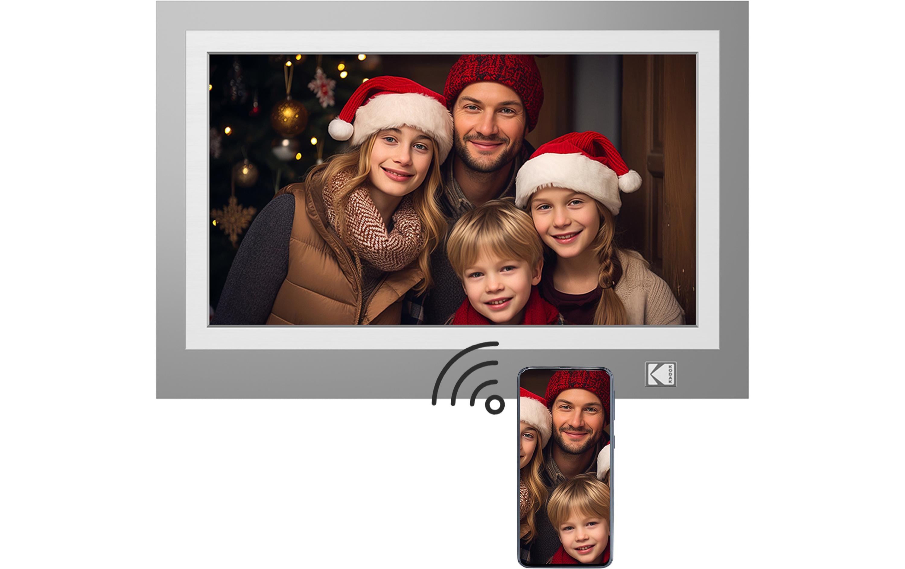 Kodak RWF-116B 11.6" WiFi Digitaler Bilderrahmen Grau, Weiß