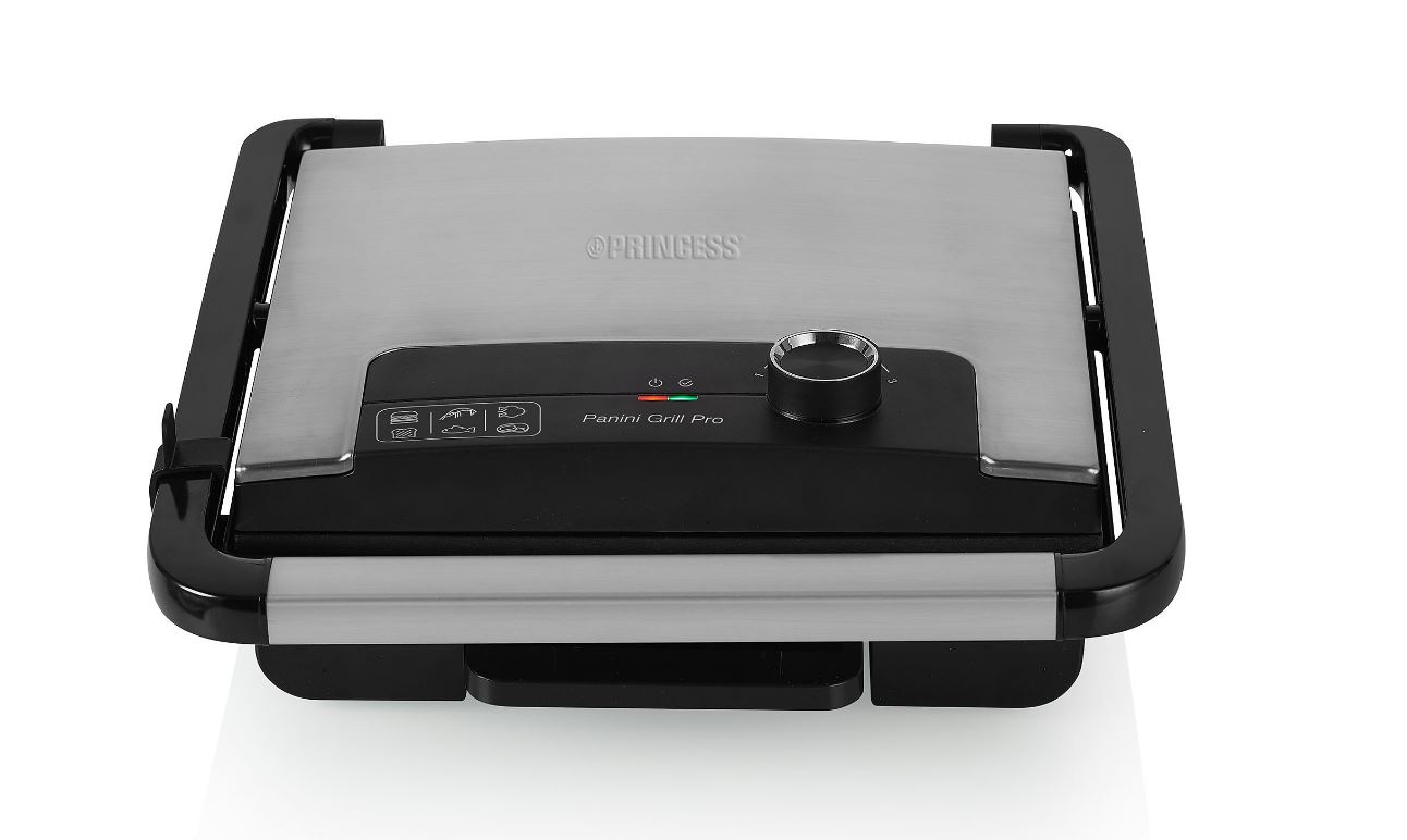 Princess Panini-Grill Pro 01.112425.01.001 2000 W Schwarz klappbar Antihaftbeschichtung