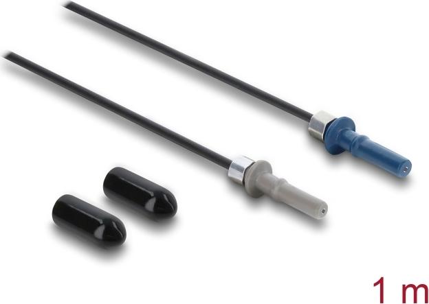 Delock LWL POF Kunststoff Kabel HFBR 4501-4511Z Simplex Stecker zu Simplex Stecker 1 m (91031)