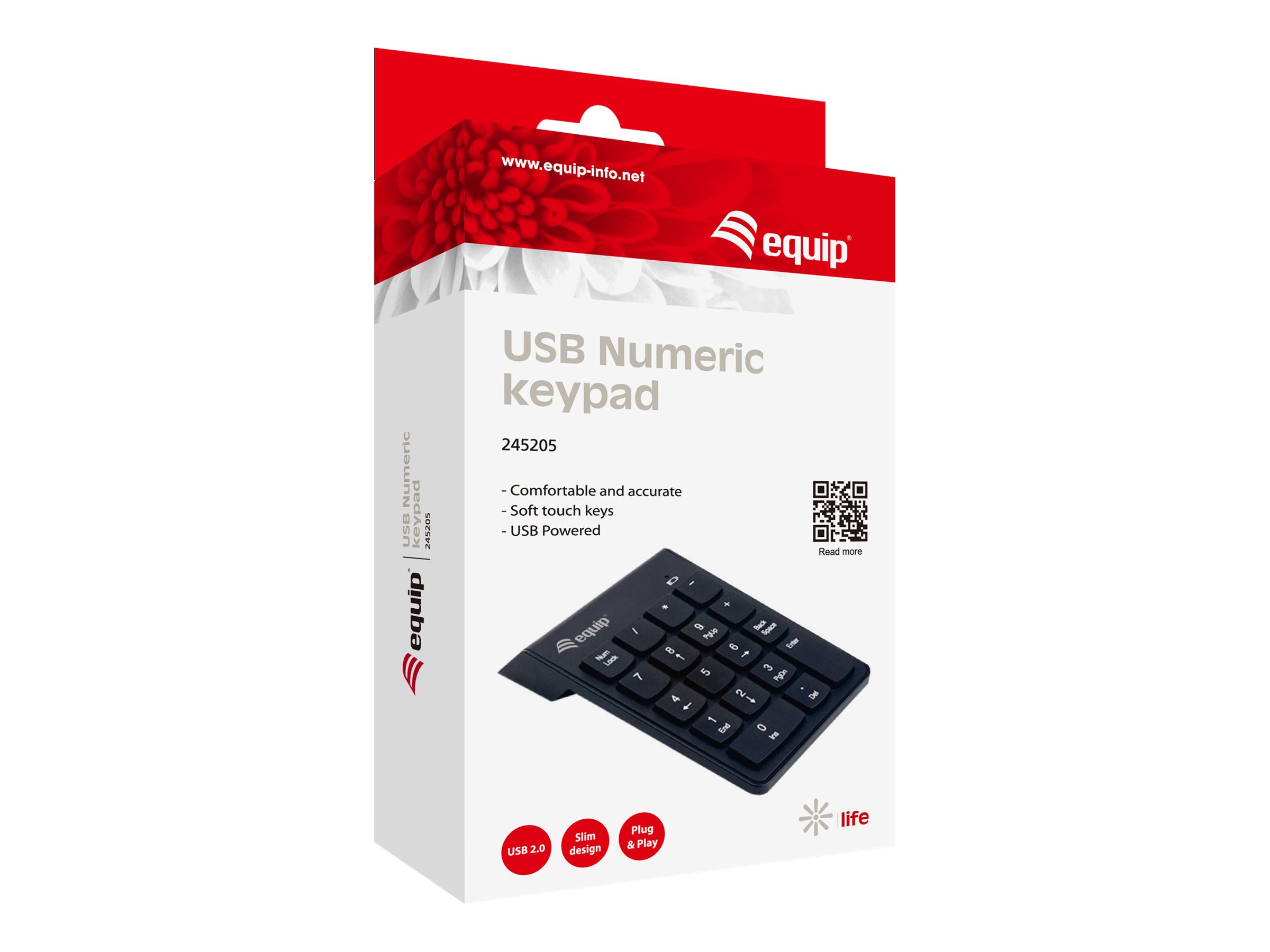 equip Numeric Nummernblock USB Kabelgebunden Schwarz