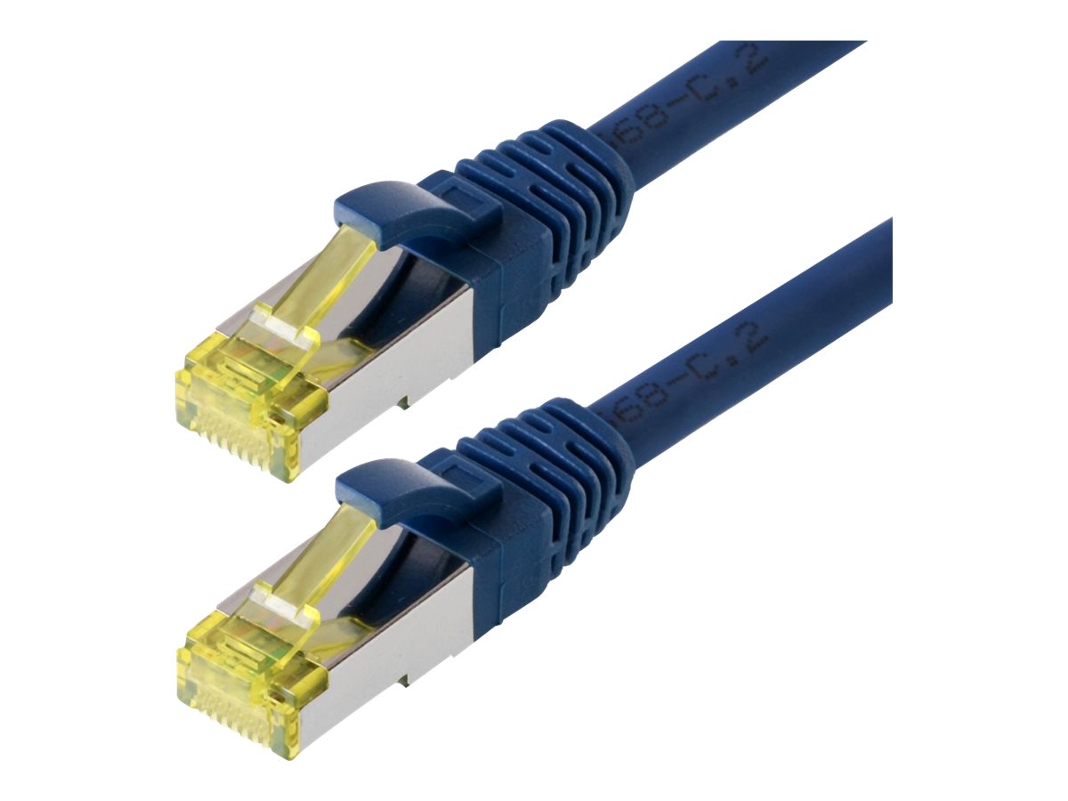 Helos Patchkabel S/FTP Cat6a 15 m Blau